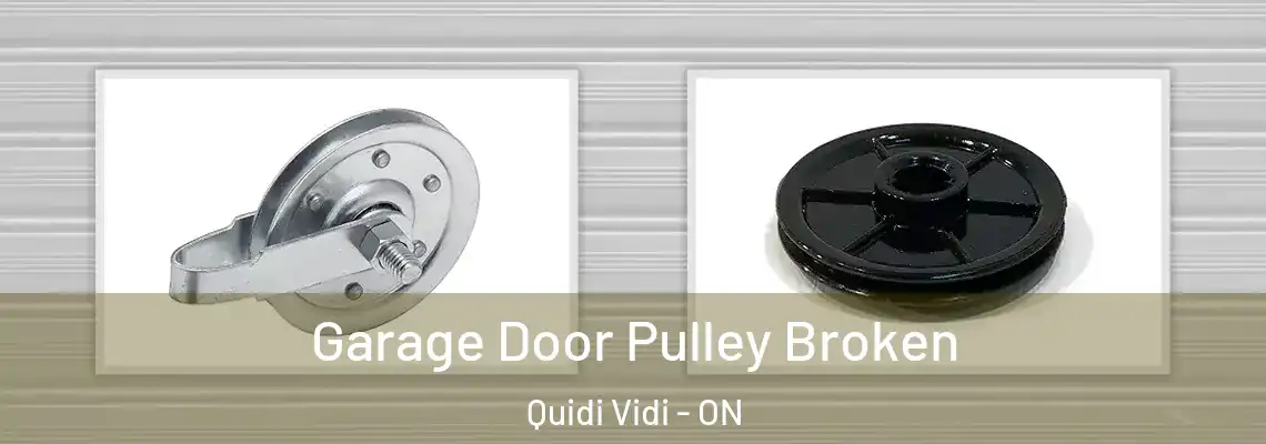 Garage Door Pulley Broken Quidi Vidi - ON