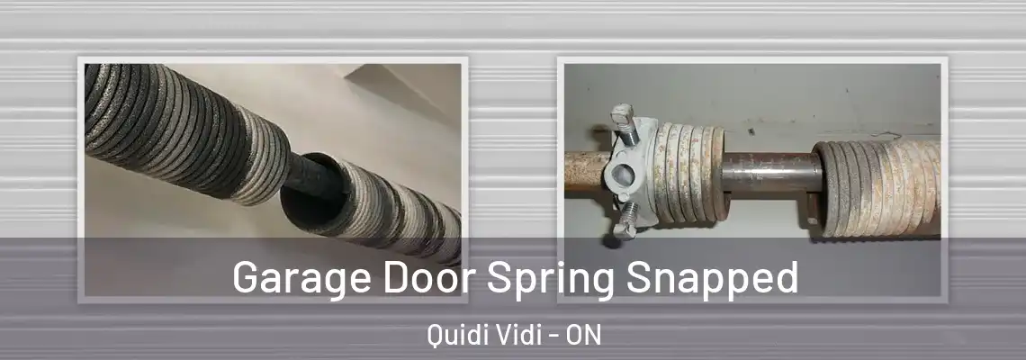 Garage Door Spring Snapped Quidi Vidi - ON