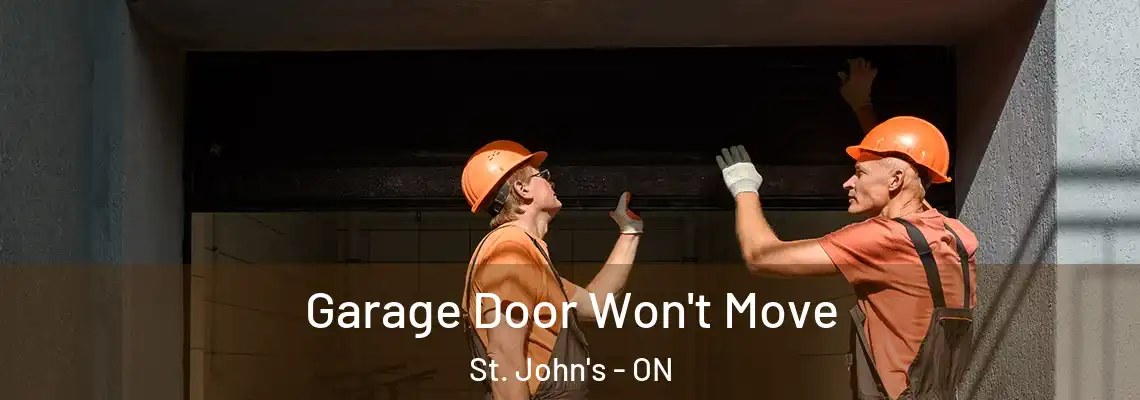 Garage Door Won't Move St. John's - ON