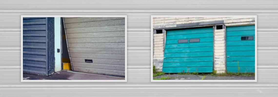 Crooked Aluminum Garage Door Repair in Georgetown, Ontario